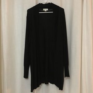 Ava & Viv 3X Black Knit Cocoon Cardigan Sweater